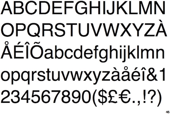 Helvetica font