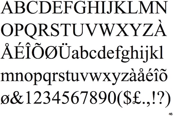 Times New Roman font